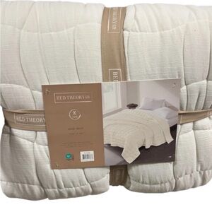 Bed Theory King Gauze Off White Flax Quilt 104”x90”